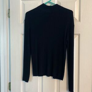 Coldwater Creek Stretch Black Mock Sweater